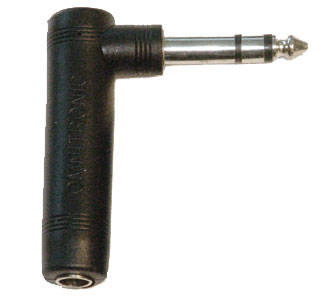 Link Audio AA44 1/4 TRS-M Angled to 1/4 TRS-F Adaptor