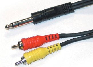 Link Audio A210SRY 1/4 TRS-M to 2x RCA-M Y-Cable - 10 Feet