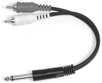 Link Audio AA31Y 1/4 Mono-M to 2x RCA-M Y-Cable