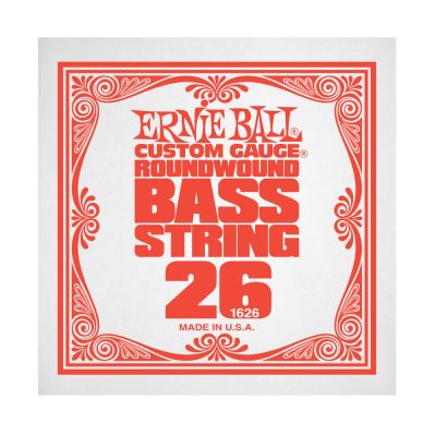 Ernie Ball 1626EB .026 Single Nickel Wound Electric Bass String