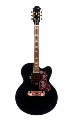 Epiphone J-200 EC Series Acoustic Electric Guitar (Ebony)