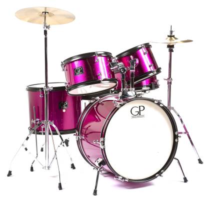 Granite Percussion GP-JR5PK 5 Piece Junior Drum Set (Pink)