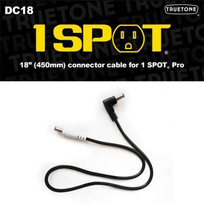 Truetone TT-DC18 18'' Male R-Angle To Male Straight Power Adaptor Cable
