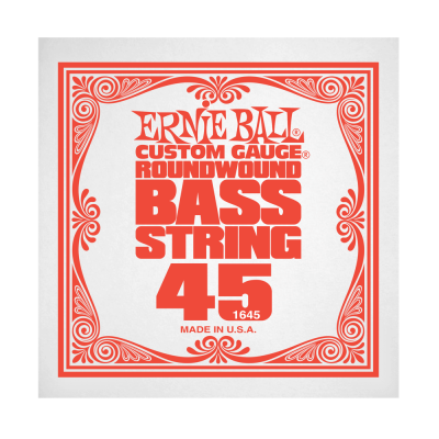 Ernie Ball 1645EB .045 Single Nickel Wound Electric Bass String