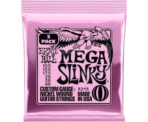 Ernie Ball 3213EB Mega Slinky Electric Strings 10.5-48 3-Pack