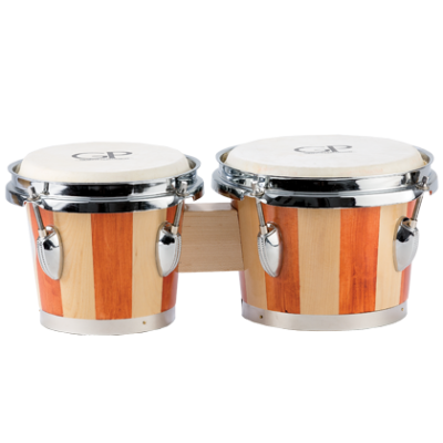 Ensemble de bongos à percussion en granit (finition naturelle) - 6" et 7"