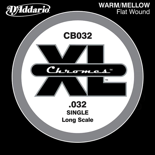 D'Addario CB032 Chromes Bass Guitar Single String .032