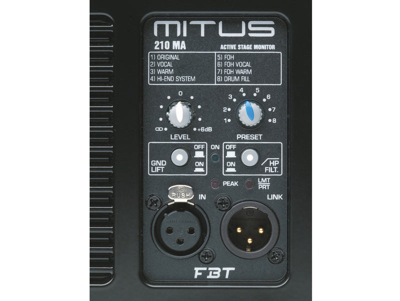 FBT MITUS 210MA Processed Active Stage Monitor - Dual 10"