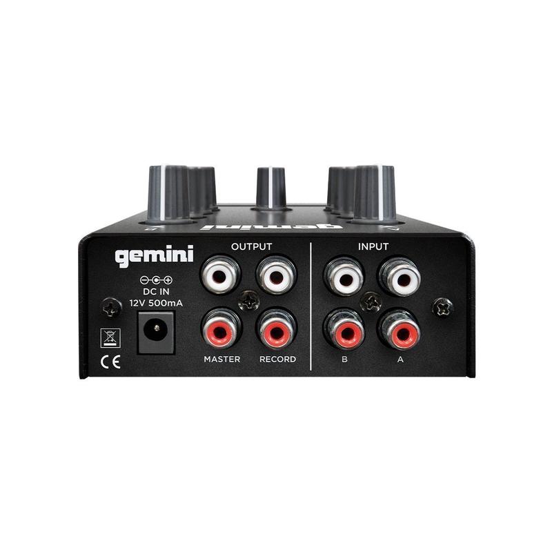 Gemini MM1 2-Channel Compact Audio DJ Mixer