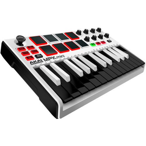 Akai Professional MPK Mini mkII 25-key Keyboard Controller - White - Red One Music