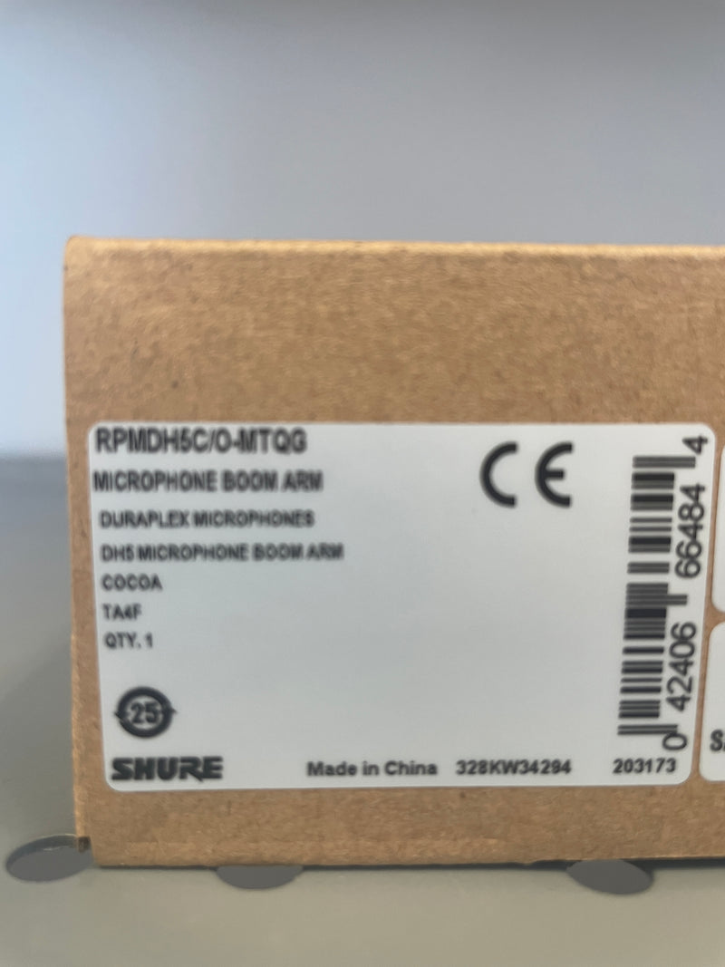 SHURE RPMDH5C / O-MTQG BOOM ARRM ET Assemblage de câbles avec connecteur TA4F pour le casque DH5 Mic (Cocoa) (démo)