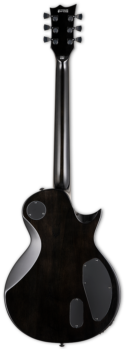 ESP LTD EC-1000 PIEZO Guitare électrique pour gaucher avec Fishman Powerbridge et cordier - See-Thru Black