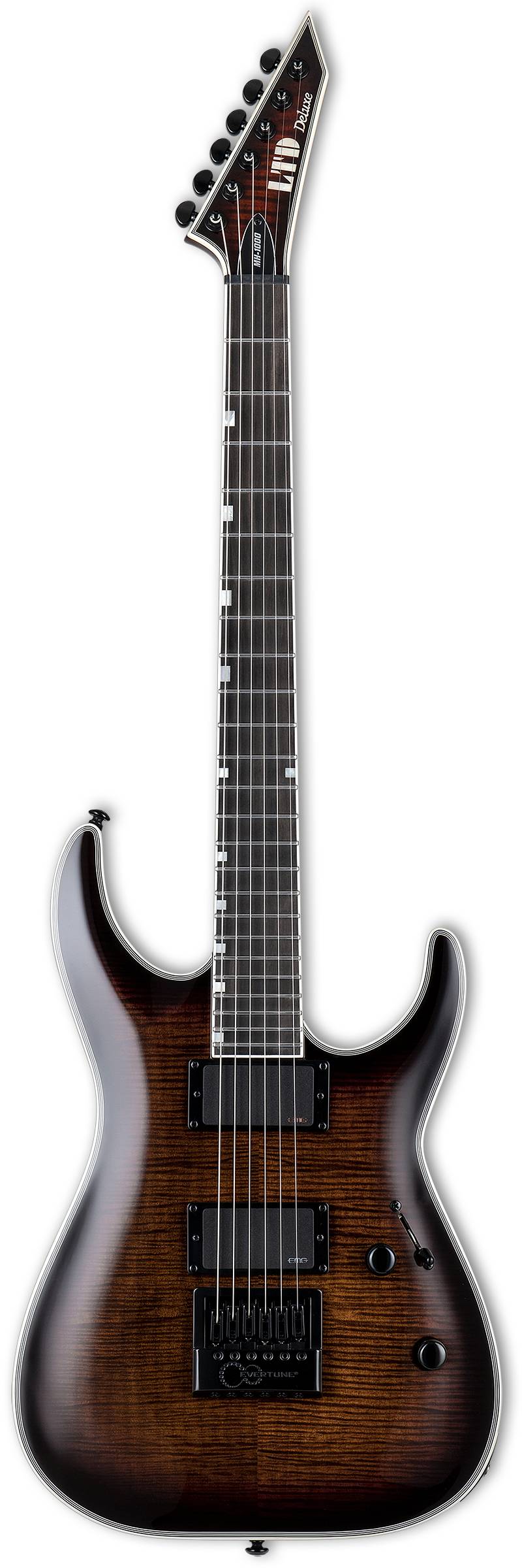 ESP LTD MH-1000 EVERTUNE FM Electric Guitar (Dark Brown Sunburst)