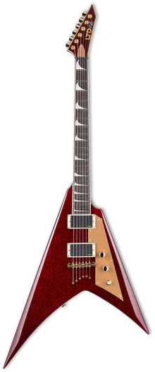 ESP LTD KH-V Kirk Hammett Signature Guitare électrique Rouge Sparkle