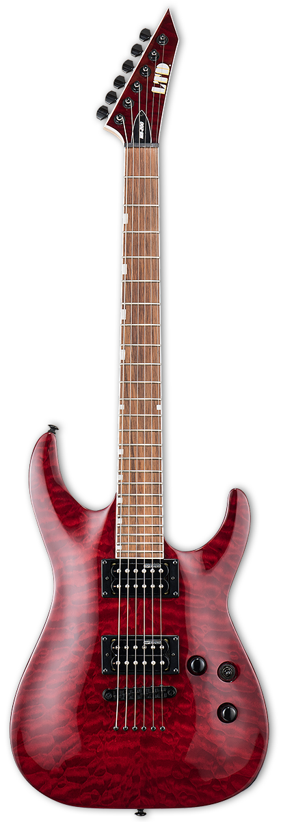 ESP LTD MH-200QM NT Electric Guitar (See-Thru Black Cherry)