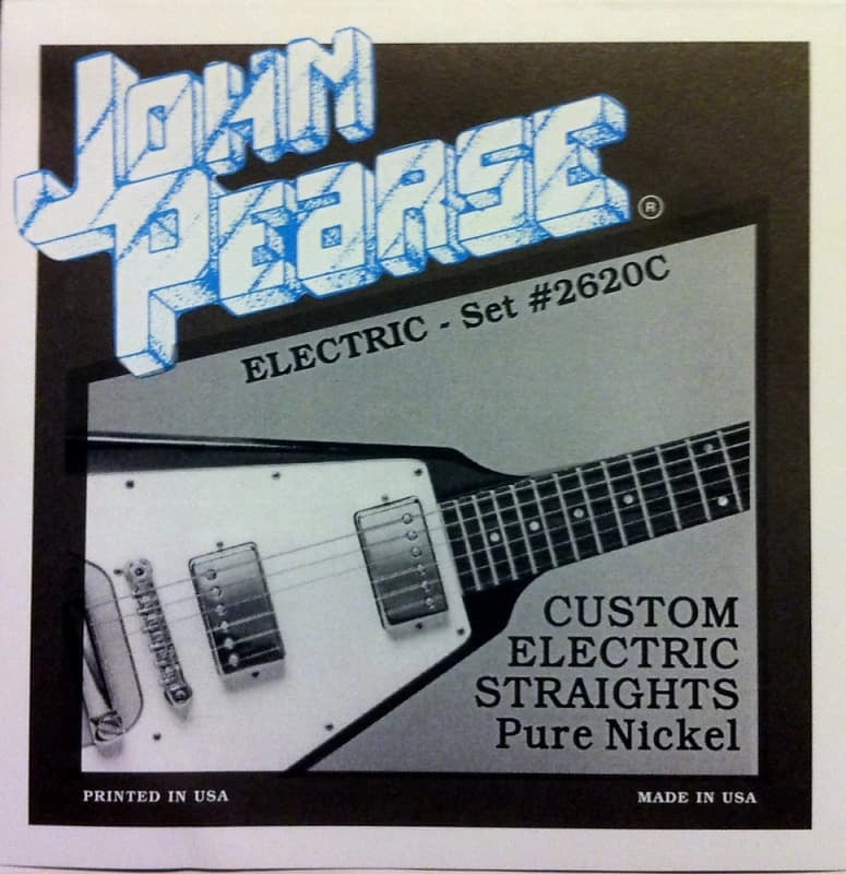 John Pearse JP2620 Cordes de guitare électrique en nickel - Lignes droites électriques personnalisées
