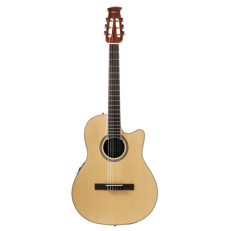Ovation AB24CC-4S Applause Traditional Mid-Depth Nylon Stringed Acoustic Guitar - Natural Satin