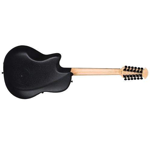 Ovation 2058TX-5 12-String Deep Contour Cutaway Body Acoustic-Electric Guitar - Black