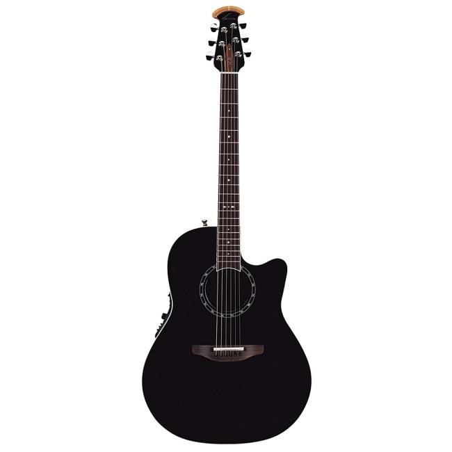 Ovation 2771Ax-5 Balladeer 2711 Ax Acoustic-Electric Guitar Black - Red One Music