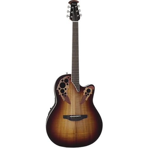 Ovation Ce48P-Koab Celebrity Super Shallow Ce48P Acoustic electric Guitar Koa Burst - Red One Music