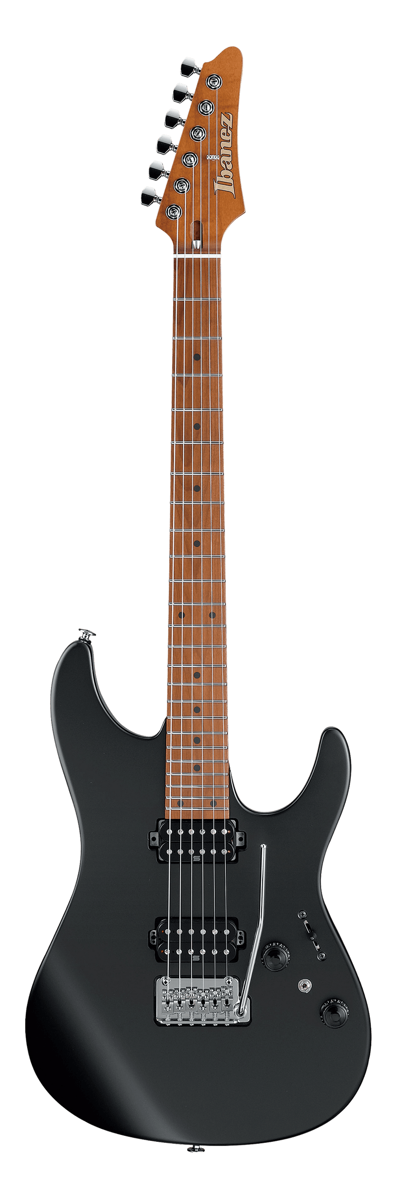 Ibanez AZ2402-BKF Prestige - Guitare électrique avec micros Seymour Duncan Hyperion - Noir plat 