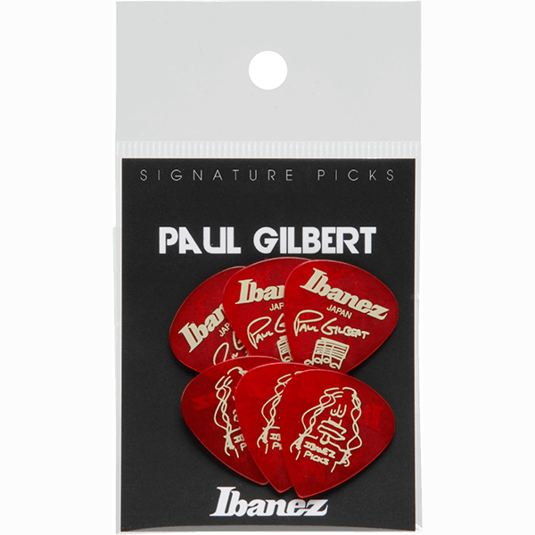 Ibanez B1000PG Paul Gilbert Signature Model Heavy Guitar Picks 6 Pack - Candy Apple