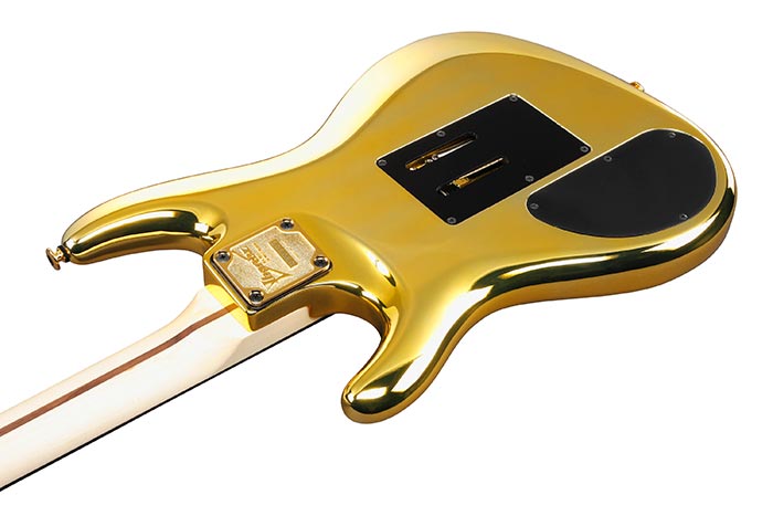 Ibanez Signature Series Joe Satriani Signature Guitare électrique 6 cordes avec étui – Gold Boy