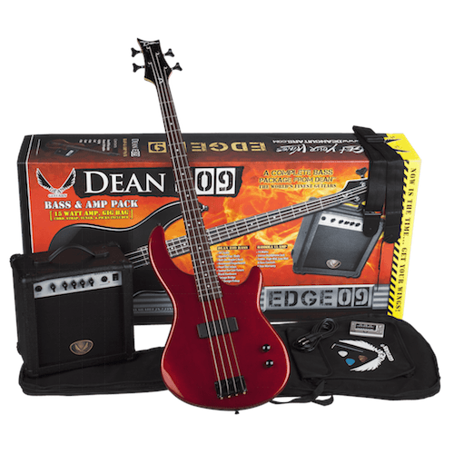 Dean E09 Mrd Pk Bass Pack - Metallic Red W Amp Amp Acc - Red One Music