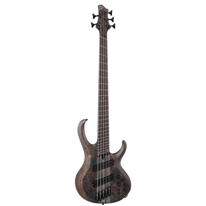 Ibanez BTB805MSTGF BTB Bass Workshop 5-String Multi scale Electric Bass w/Case - Transparent Gray Flat
