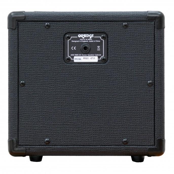 Orange Ppc108 - Black Cabinet With 1X8 Speaker - Closed Back - Red One Music