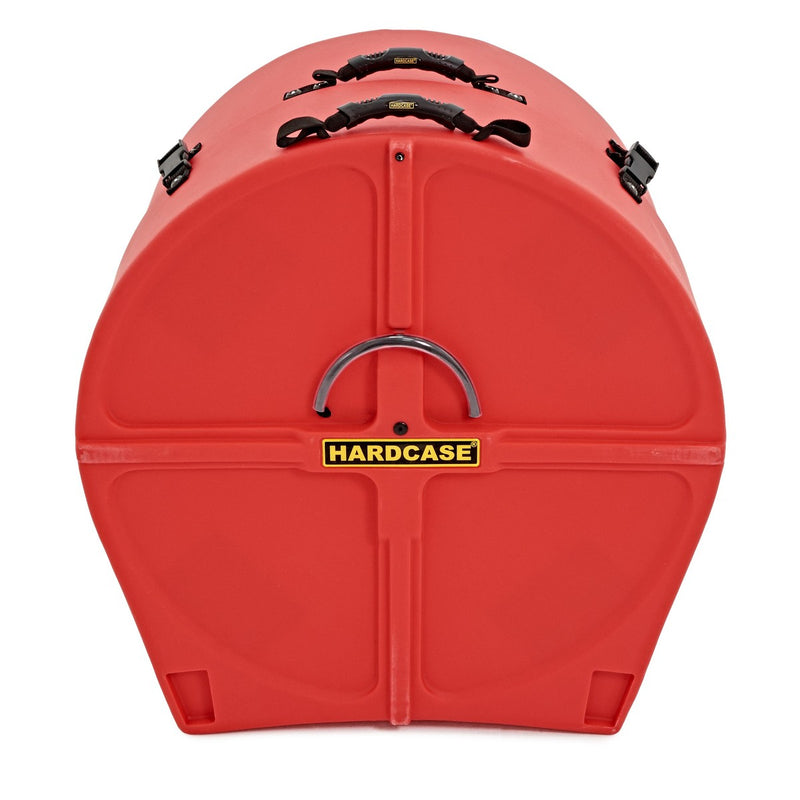 Hardcase HNP18BR 18" Bass Drum Case with Wheels and Pull Handle (Red)
