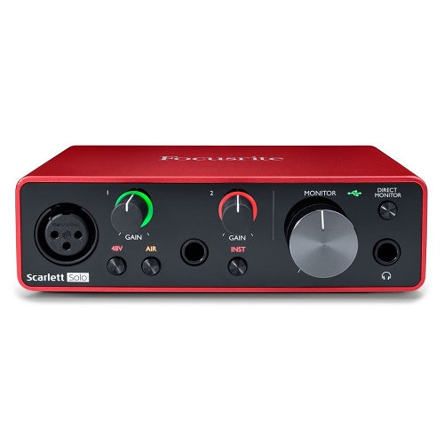 Focusrite SCARLETT SOLO 3RD GEN USB Audio Interface - Red One Music