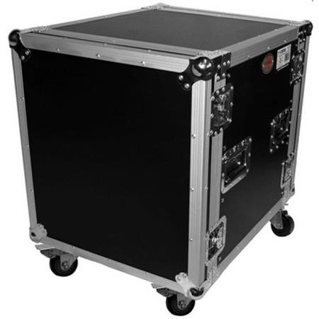 ProX T-12RSS24 12U ATA Deluxe Flight Road Case avec roulettes de 4" pour module de montage en rack d'amplificateur, profondeur de rail de 24"