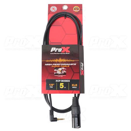 ProX XCP-MXM05 3.5mm TRS to XLR-M Cable - 5FT