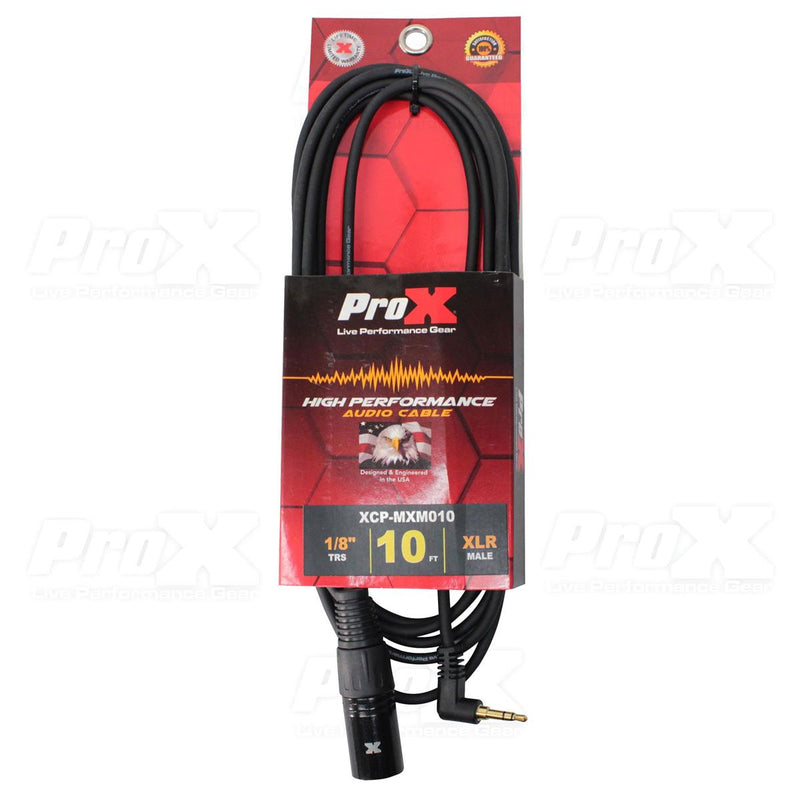 ProX XCP-MXM10 3.5mm TRS to XLR-M Cable - 10FT