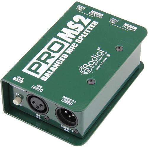 Radial Proms2 Passive Microphone Splitter - Red One Music