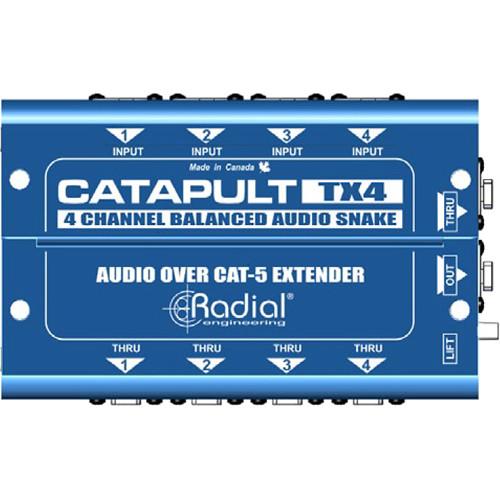 Radial Catapult Tx4 4-Channel Transmitter With Balanced Outscat5 - Red One Music