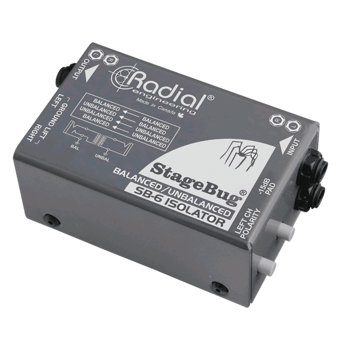 Radial Sb-6 Isolator High Performance 2-Channel Passive Audio Isolator - Red One Music