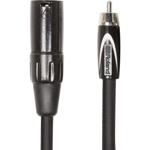 Roland RCC-5-RCXM Black Series XLR Male to RCA Interconnect Cable (5')