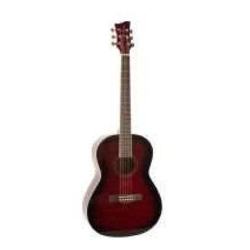 Jay Turser Acoustic Guitar  - Redburst Quilted Jta524-Rsbq - Red One Music