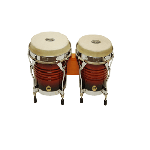 Mano Percussion Mp-1778 Red Wood 7”  8” Bongo Set With Traditional Rims - Red One Music
