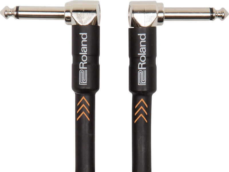 Roland RIC-B3AA Black Series 1/4" Right-Angle to 1/4" Right-Angle Instrument Cable - 3'