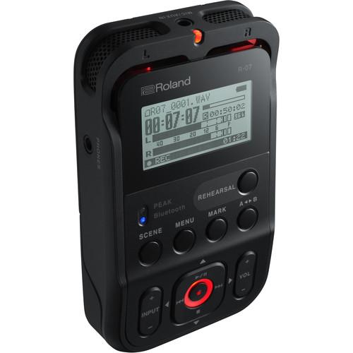 Roland R-07 Black Portable Audio Recorder - Red One Music