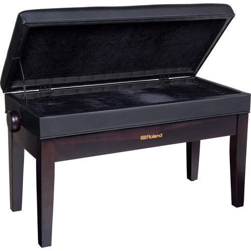 Roland RPB-D400RW Duet Piano Bench with Cusioned Seat and Storage Compartment, Rosewood