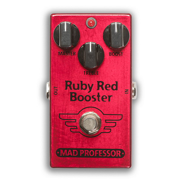 Professeur fou Ruby Red Booster Guitar Effets pédale