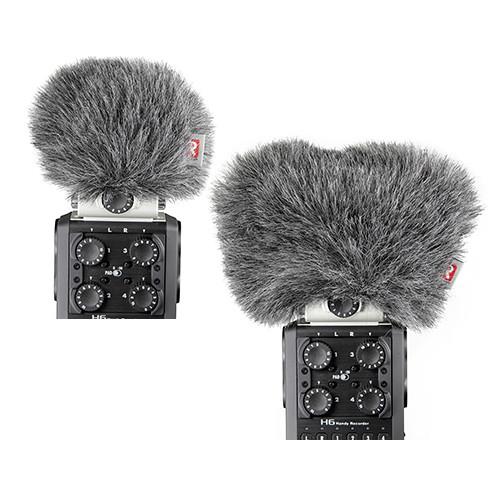 Rycote 055454 Mini Windjammer Combo Set For Zoom H6 Mid-Side And Xy Capsules - Red One Music