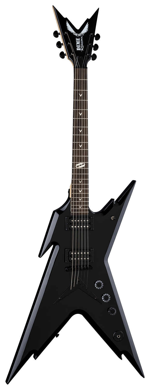 Dean RZR DB CBK NC Razorback Dimebag Signature - Guitare électrique avec accordeurs Grover et pont Tune-O-Matic - Noir classique