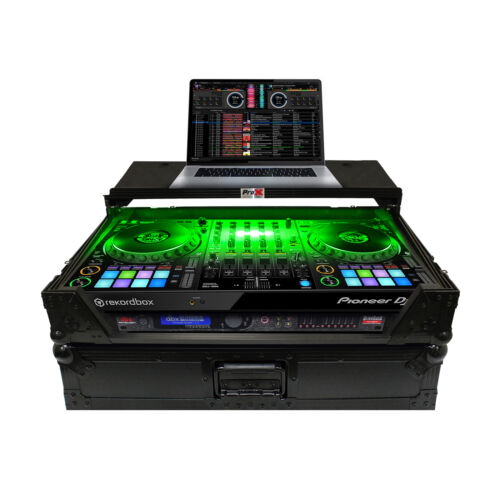 ProX XS-DDJ1000 WLTBL LED Flight Case avec 1 RU Rackspace et roues pour Pioneer DJ DDJ-1000