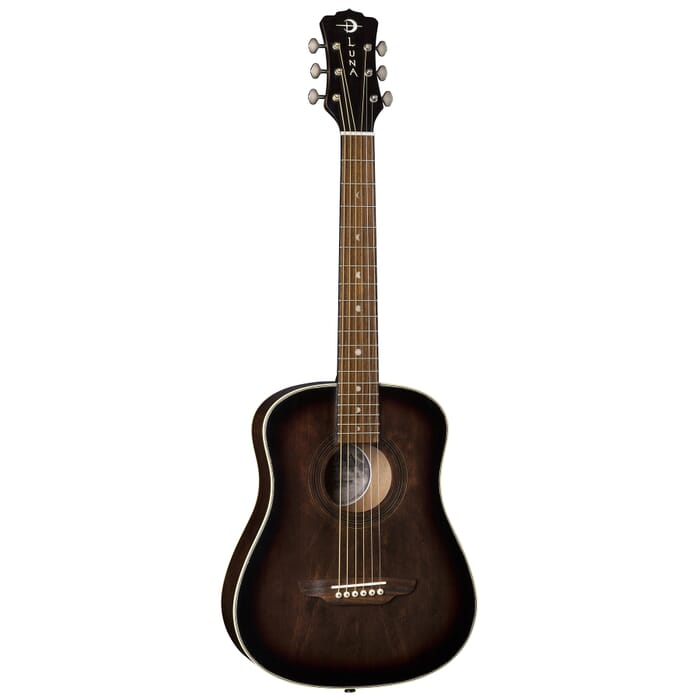 Luna SAF ART VINTAGE Safari Art Vintage Travel Acoustic Guitar (Distressed Vintage Brownburst)