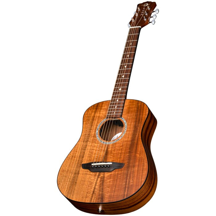 Luna SAFARI Solid Koa Top Guitare acoustique/électrique suprême à 6 cordes avec housse - Naturel satiné